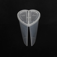 Vasos de Plástico Transparente en Forma de Corazón, Vasos Desechables para Beber, Dos Sabores en un Solo Vaso, Libres de BPA