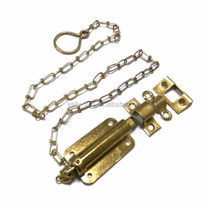 <b>Spring</b> Loaded Chain Slide Square <b>Bolt</b> Latch Security Chain Door Guard - Product Image 3