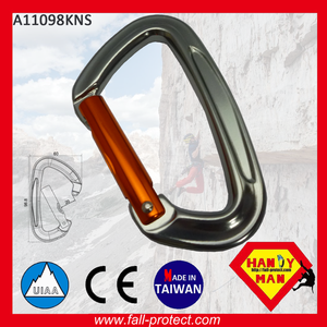 Safe Outdoor Sports Fall Protect Hook 25KN D Shaped Screw Lock Aluminum Carabiner With CE - Product Image 2