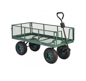 Zware Platform Hand Vrachtwagens Outdoor Planten Hand Push Mesh Tuin Wagon Winkelwagen - Product Image 6