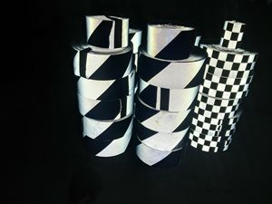 Ad alta visibilità di lavaggio bianco argento colorized sigillo di calore termico trim trasferimento pellicola riflettente nastro tratto riflettere hi vis nastri - Product Image 6