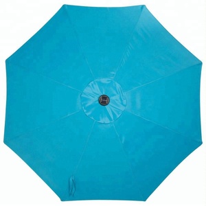 Marco de acero de 9 pies, parasol solar en polvo para exteriores, 32 luces LED, sombrilla para <span class=keywords><strong>patio</strong></span>, mesa, mercado, paraguas de 270cm con inclinación y manivela - Product Image 5