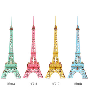 Trực tuyến người bán top-bán câu đố bằng gỗ Montessori trò chơi bán buôn giá rẻ giáo dục 3D Eiffel tháp lắp ráp đồ chơi - Product Image 1