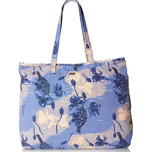 Flower printing Tote Bag beach bag with pockets and zipper beach bag supplier