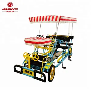 Factory outlet 4 person sightseeing 4 wheels canopy tour Surrey bike quadricycle