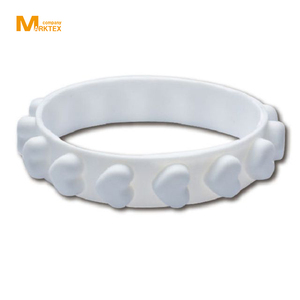 Pulsera de silicona en relieve con proveedor de color - Product Image 2