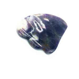 Natürliches Amethyst <span class=keywords><strong>Gua</strong></span> <span class=keywords><strong>Sha</strong></span> Brett für Gesicht, Hals und Rücken Lila Stein Massage-Werkzeug zur Schmerzlinderung und Entgiftung Bestseller - Product Image 3