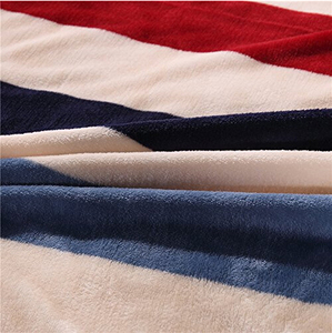 Alta calidad tres colores diseño de la <span class=keywords><strong>raya</strong></span> super suave franela fleece manta ponderada sensorial chunky manta India - Product Image 3