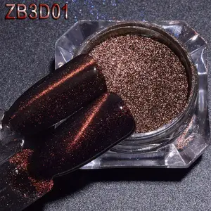 Cat Kuku Gel Glitter Magnetik, 0.5G/Jar Kuku Gel Poles Debu 3D Ajaib Cermin Efek Mata Kucing Seni Kuku