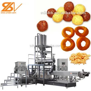 Proveedor de China inflar cereales aperitivos de maíz máquina extrusora de fabricación de planta