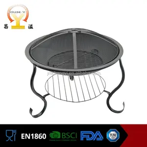 Firepit mesh kapak porselen demir ile Kamp Ateş Çukuru