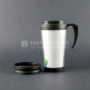 Personalizar el logotipo de plástico de doble pared taza de/taza de recuerdos con inserción de papel - Product Image 2