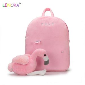 Ba Lô Hình Chim Hồng Hạc Màu Hồng Mới Ba Lô Hình Kỳ Lân Cho Trẻ Em Đồ Búp Bê Nhồi Bông Ba Lô Đeo Vai Đơn Phong Cách Hoạt Hình Mới Thời Trang - Product Image 3
