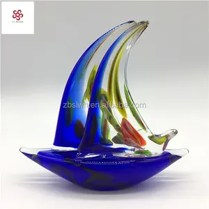 Barco de cristal de arte para decoración del hogar, bonito, para regalos de vacaciones