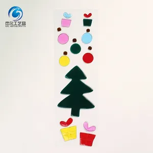 Removable tree shape decorative christmas gel stickers for window