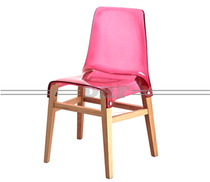 Directo de fábrica de la PC asiento Silla De Plástico con patas de madera de <span class=keywords><strong>haya</strong></span> - Product Image 1