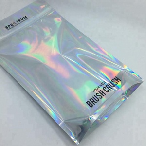 Tùy Chỉnh Túi Nhựa Hologram Mylar <span class=keywords><strong>Zipper</strong></span> <span class=keywords><strong>Bag</strong></span> Với Cửa Sổ Rõ Ràng - Product Image 1