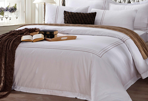 Housse <span class=keywords><strong>de</strong></span> <span class=keywords><strong>couette</strong></span> brodée personnalisée, 400TC, King size - Product Image 4
