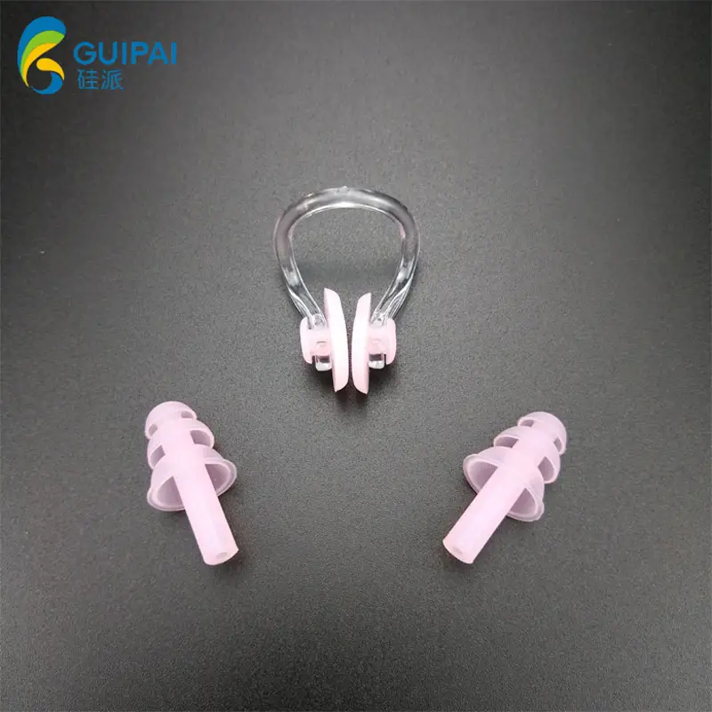 Riutilizzabile In Silicone Tappi Per Le Orecchie Anti-Rumore Tappi Per Le Orecchie Tappi Per Le Orecchie Morbido e Flessibile Con Clip del Naso