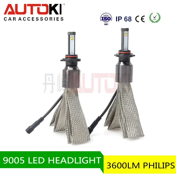 Autoki 4S NO FAN 6500K led 9005 headlights easy installation led headlight bulb 9006 small size