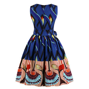 <strong>African</strong> <strong>Print</strong> Vintage Women <strong>Dress</strong> for Summer - Product Image 2