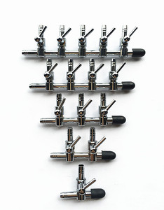 4mm 직경 크롬 도금 황동 친환경 체크 밸브 에어 펌프 액세서리 수족관 용 공기 분배기 - Product Image 1