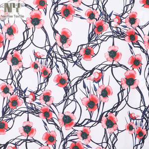 Nanyee-tela de poliéster estampada para vestido, textil rojo, <span class=keywords><strong>Ipomoea</strong></span> - Product Image 1