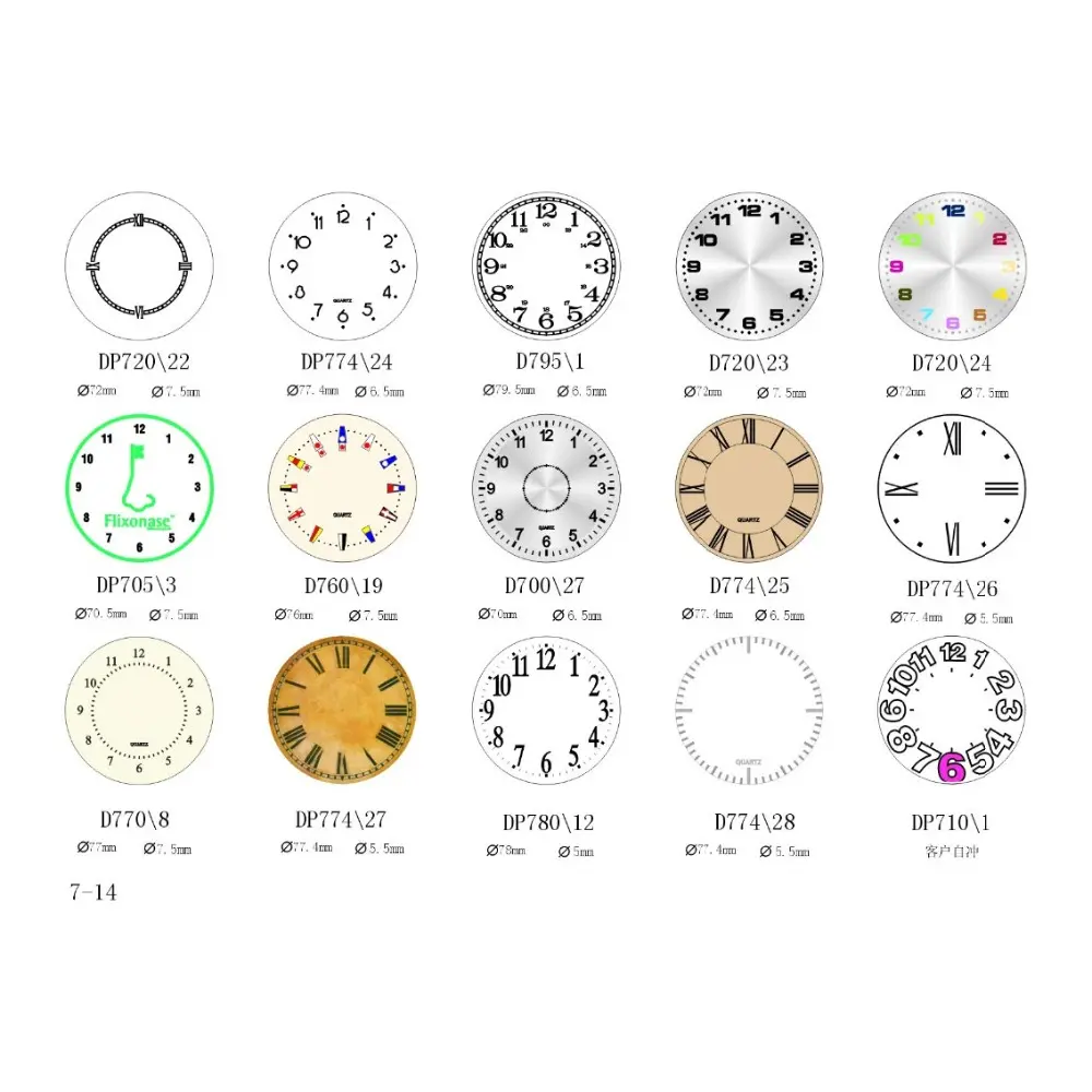 Thermometer barometer hygrometer clock dial clock face for wall clock