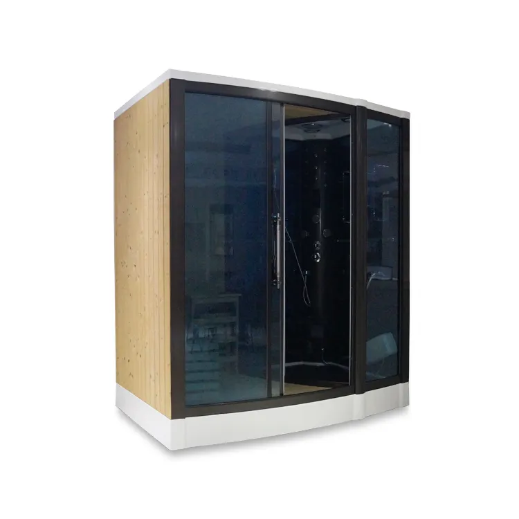 Diseño de alta gama, sauna, sala de vapor combinación de madera interior, sauna de infrarrojos cuarto de baño