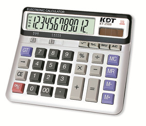 12 chiffres Double puissance calculatrice électronique KT-2588