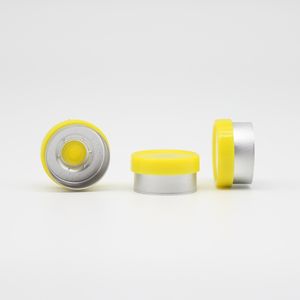 Tapa <span class=keywords><strong>abatible</strong></span> superior de crimpado, Vial de inyección suave, color amarillo, 13mm, precio de fábrica - Product Image 3
