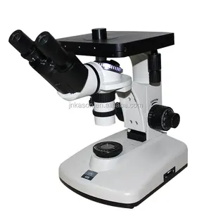 Microscope binoculaire à lumière optique métallisé, laboratoire binoculaire inversée 1000x4x b, métallisé