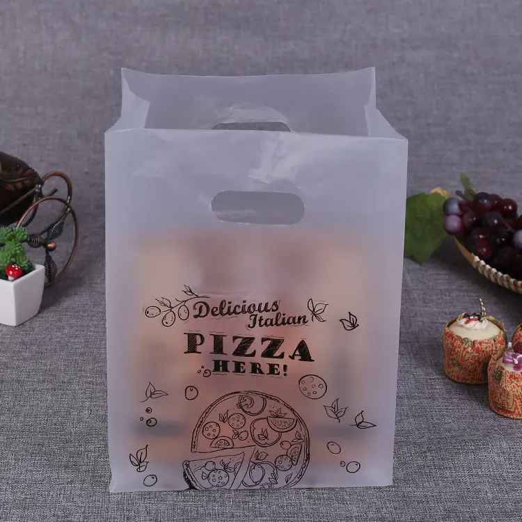 कस्टम प्लास्टिक पुन: प्रयोज्य लोगो मुद्रित शॉपिंग उपहार खाद्य रोटी पैकेजिंग बैग