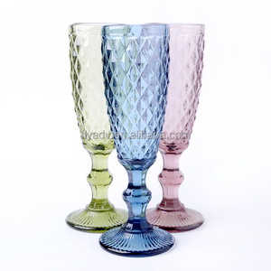Flûtes à vin en verre cristallin rétro, verres à <span class=keywords><strong>champagne</strong></span>, verres à shot, gobelets à vin vintage en gros - Product Image 6