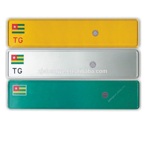 Placa de matrícula en relieve de aluminio para motocicleta, diseño personalizado - Product Image 4