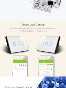 Makegood chúng tôi phong cách Sản phẩm thông minh tuya wifi không dây 3 băng đảng chuyển đổi ánh sáng tấm 2.4G nhà thông minh các thiết bị 802.1b/g/n - Product Image 6