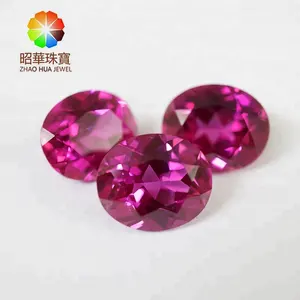 Corundum tổng hợp Thạch Anh Tím sapphire oval loose đá quý Nhà Máy Bán Buôn Giá violet đá quý