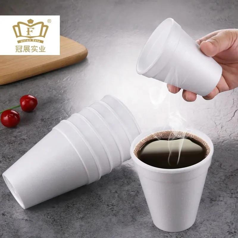 230Ml Groothandel Wegwerp Schuim Koffie Cup Voor Warm & Koud Dranken Food Grade Eps Materiaal Koffie 8Oz Plastic foam Cups