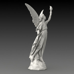 Statue di Angeli in Pietra Naturale Bianca per Uomo e Donna - Product Image 3