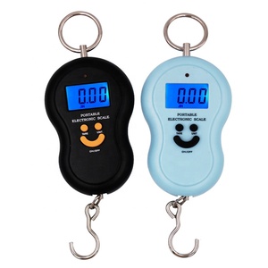 Neue 50Kg * 10g Elektronische Lächeln gesicht Hängen Skala mit Hintergrundbeleuchtung Gepäck Angeln Tasche Gewicht Kg Lb OZ - Product Image 1