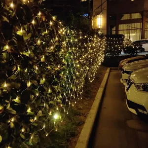 Pergola Set Lampu Halaman Belakang Taman, Jaring Lampu Led Surya Komersial, Lampu Natal untuk Pernikahan Acara Natal