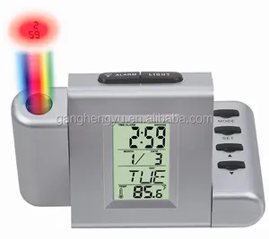 Home Decor Digital Analog Mini Calendar Auto Focus Projection Alarm Clock