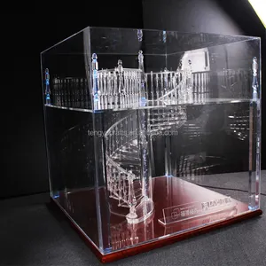 Hot selling acrylic products with LED light base engraved acrylic custom ,transparent shiny acrylic products