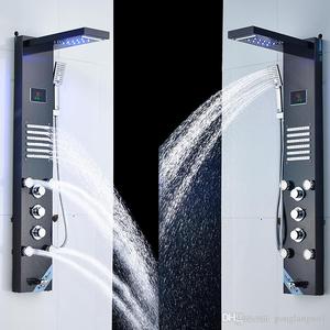 <span class=keywords><strong>Columna</strong></span> de <span class=keywords><strong>ducha</strong></span> LED de pared Pantalla de temperatura para <span class=keywords><strong>ducha</strong></span> de lluvia, cascada, <span class=keywords><strong>ducha</strong></span> de mano, masaje de chorro, juego de grifos mezcladores de <span class=keywords><strong>tres</strong></span> manijas - Product Image 2