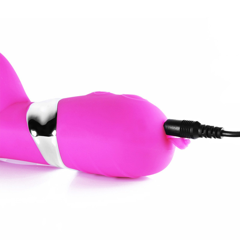 double rabbit vibrator Rabbit Essentials Silicone Rechargeable Slim Realistic Double Penetrat –  Emerald Fantaseas