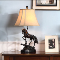 Lampe de Table classique en forme de cheval, Design moderne, vente en gros, style Antique en cuivre néoclassique, décoration intérieure, pour la chambre à coucher