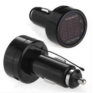 Termômetro Digital LED de Dupla Exibição 12V para Carro, Voltímetro com 3 Cores, Medidores de Voltagem e Temperatura - Product Image 5