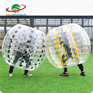 Balón de Fútbol Inflable Interactivo, Juego de Fútbol con Balón de Hámster, Deporte Loco, Color Amarillo con Puntos, Balón de Fútbol Gigante Inflable - Product Image 3