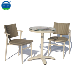 DW-DT072 balcón al por mayor 3 unids <span class=keywords><strong>Bistro</strong></span> set, mesa redonda, <span class=keywords><strong>bistro</strong></span> mimbre al aire libre juego de muebles - Product Image 1