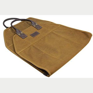 Waxed Canvas Fireplace <strong>Log</strong> <strong>Carrier</strong> Holders Large Firewood <strong>Carrier</strong> for Carrying Woods - Product Image 5